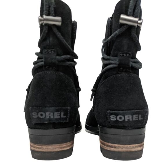 SOREL Farah Short Suede Tassel Booties 7 - Picture 7 of 10